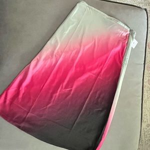NWT LIONESS XL Ombré Satin Skirt Midi Length